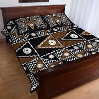 Fiji Brown Masi Pattern Quilt Bed Set Fijian Tapa LT01 - Polynesian Pride