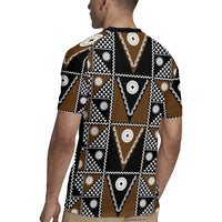 Fiji Brown Masi Pattern Rugby Jersey Fijian Tapa LT01 - Polynesian Pride
