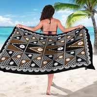 Fiji Brown Masi Pattern Sarong Fijian Tapa LT01 - Polynesian Pride