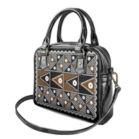 Fiji Brown Masi Pattern Shoulder Handbag Fijian Tapa LT01 - Polynesian Pride