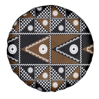Fiji Brown Masi Pattern Spare Tire Cover Fijian Tapa LT01 - Polynesian Pride