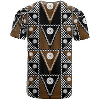 Fiji Brown Masi Pattern T Shirt Fijian Tapa LT01 - Polynesian Pride