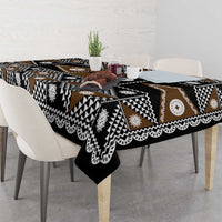 Fiji Brown Masi Pattern Tablecloth Fijian Tapa LT01 - Polynesian Pride