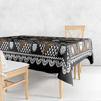 Fiji Brown Masi Pattern Tablecloth Fijian Tapa LT01 - Polynesian Pride
