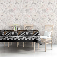 Fiji Brown Masi Pattern Tablecloth Fijian Tapa LT01 - Polynesian Pride