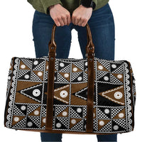 Fiji Brown Masi Pattern Travel Bag Fijian Tapa LT01 Brown - Polynesian Pride