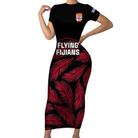 fiji-rugby-family-matching-short-sleeve-bodycon-dress-and-hawaiian-shirt-flying-fijians-red-palm-tree-version