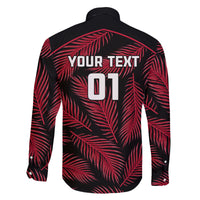 Custom Fiji Rugby Family Matching Puletasi Dress and Hawaiian Shirt Flying Fijians Red Palm Tree Version LT01 - Polynesian Pride