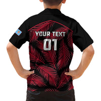 Custom Fiji Rugby Kid Hawaiian Shirt Flying Fijians Red Palm Tree Version LT01 - Polynesian Pride