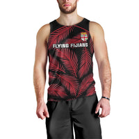 Custom Fiji Rugby Men Tank Top Flying Fijians Red Palm Tree Version LT01 - Polynesian Pride