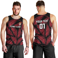 Custom Fiji Rugby Men Tank Top Flying Fijians Red Palm Tree Version LT01 - Polynesian Pride