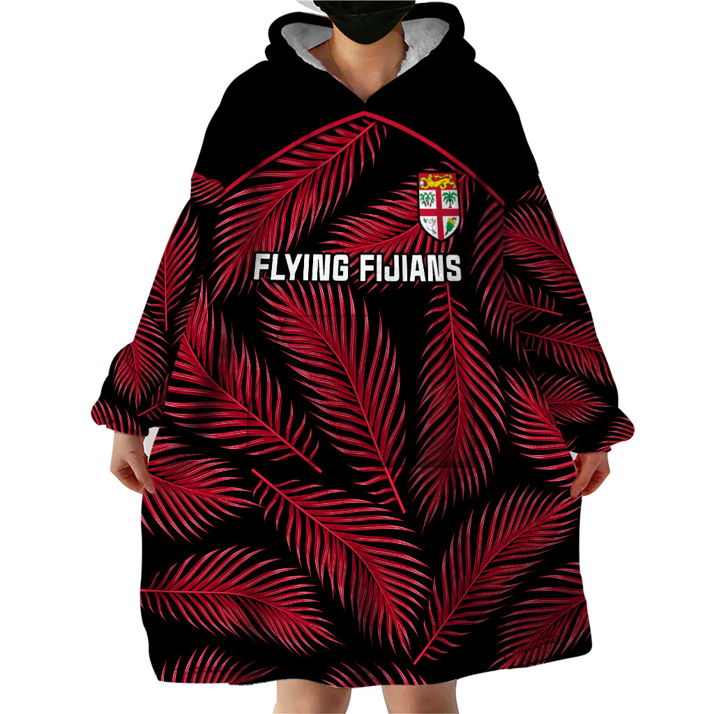 custom-fiji-rugby-wearable-blanket-hoodie-flying-fijians-red-palm-tree-version