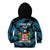 Fiji Rugby Kid Hoodie Flying Fijians Blue Palm Tree Version LT01 - Polynesian Pride