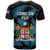 Fiji Rugby T Shirt Flying Fijians Blue Palm Tree Version LT01 - Polynesian Pride