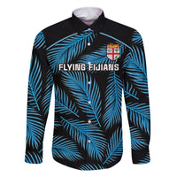 custom-fiji-rugby-family-matching-tank-maxi-dress-and-hawaiian-shirt-flying-fijians-blue-palm-tree-version