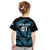 Custom Fiji Rugby Kid T Shirt Flying Fijians Blue Palm Tree Version LT01 - Polynesian Pride