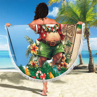 Hawaii Christmas Santa Claus Beach Blanket Mele Kalikimaka Tropical Beach LT01 - Polynesian Pride