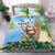 Hawaii Christmas Santa Claus Bedding Set Mele Kalikimaka Tropical Beach