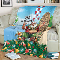 Hawaii Christmas Santa Claus Blanket Mele Kalikimaka Tropical Beach LT01 - Polynesian Pride