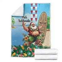 Hawaii Christmas Santa Claus Blanket Mele Kalikimaka Tropical Beach LT01 - Polynesian Pride