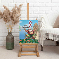 Hawaii Christmas Santa Claus Canvas Wall Art Mele Kalikimaka Tropical Beach LT01 - Polynesian Pride