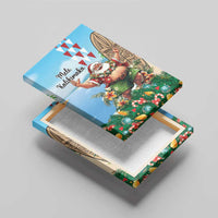 Hawaii Christmas Santa Claus Canvas Wall Art Mele Kalikimaka Tropical Beach LT01 - Polynesian Pride