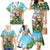 Hawaii Christmas Santa Claus Family Matching Mermaid Dress and Hawaiian Shirt Mele Kalikimaka Tropical Beach