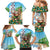 Hawaii Christmas Santa Claus Family Matching Mermaid Dress and Hawaiian Shirt Mele Kalikimaka Tropical Beach