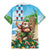 Hawaii Christmas Santa Claus Family Matching Mermaid Dress and Hawaiian Shirt Mele Kalikimaka Tropical Beach