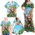 Hawaii Christmas Santa Claus Family Matching Off Shoulder Maxi Dress and Hawaiian Shirt Mele Kalikimaka Tropical Beach