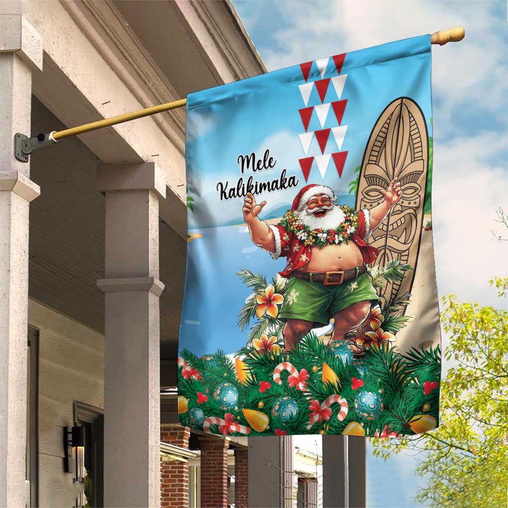 Hawaii Christmas Santa Claus Garden Flag Mele Kalikimaka Tropical Beach LT01 House Flag Art - Polynesian Pride