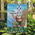 Hawaii Christmas Santa Claus Garden Flag Mele Kalikimaka Tropical Beach