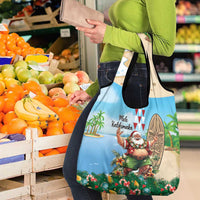 Hawaii Christmas Santa Claus Grocery Bag Mele Kalikimaka Tropical Beach LT01 - Polynesian Pride