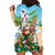 Hawaii Christmas Santa Claus Hoodie Dress Mele Kalikimaka Tropical Beach