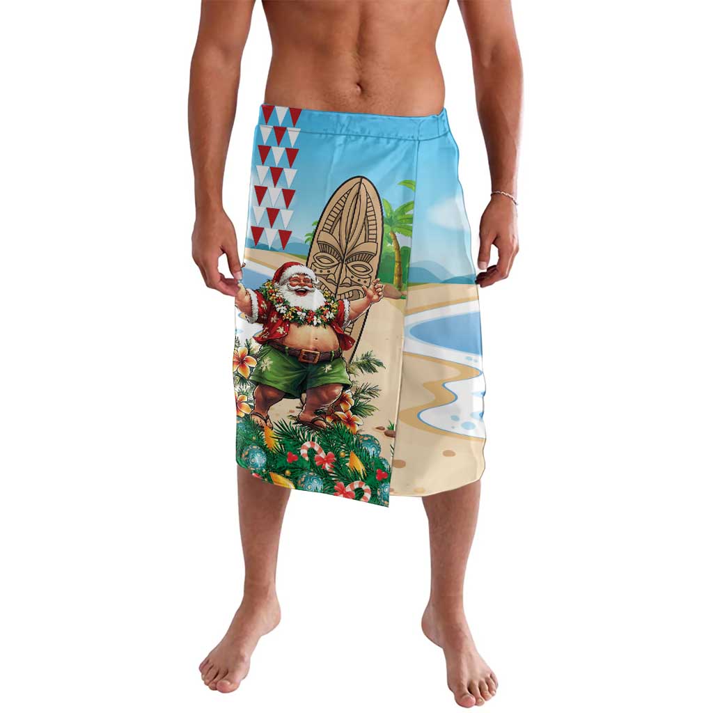 Hawaii Christmas Santa Claus Lavalava Mele Kalikimaka Tropical Beach LT01 Art - Polynesian Pride