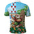 Hawaii Christmas Santa Claus Polo Shirt Mele Kalikimaka Tropical Beach