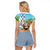 Hawaii Christmas Santa Claus Raglan Cropped T Shirt Mele Kalikimaka Tropical Beach