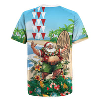 Hawaii Christmas Santa Claus Rugby Jersey Mele Kalikimaka Tropical Beach LT01 - Polynesian Pride