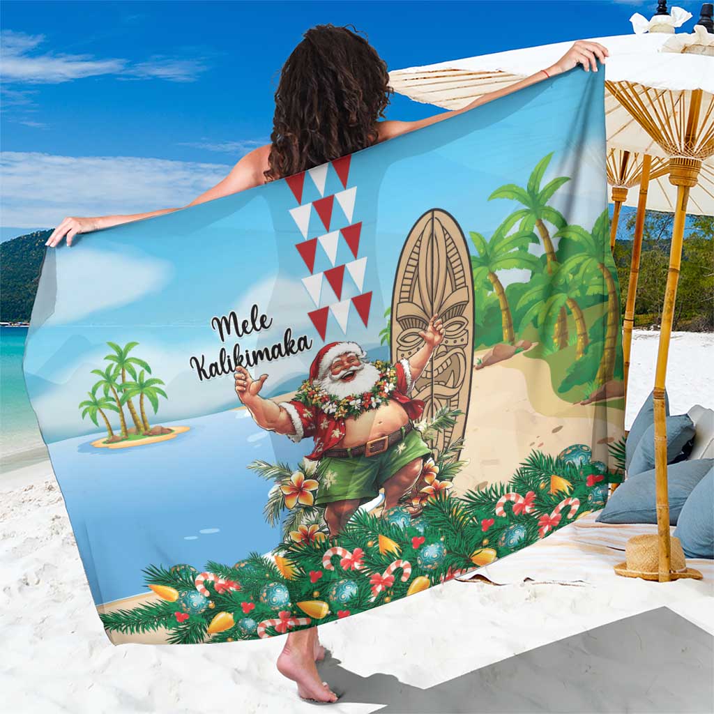 Hawaii Christmas Santa Claus Sarong Mele Kalikimaka Tropical Beach