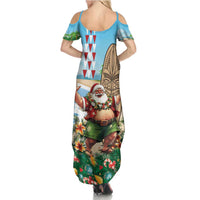 Hawaii Christmas Santa Claus Summer Maxi Dress Mele Kalikimaka Tropical Beach LT01 - Polynesian Pride
