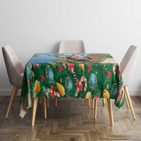 Hawaii Christmas Santa Claus Tablecloth Mele Kalikimaka Tropical Beach LT01 - Polynesian Pride
