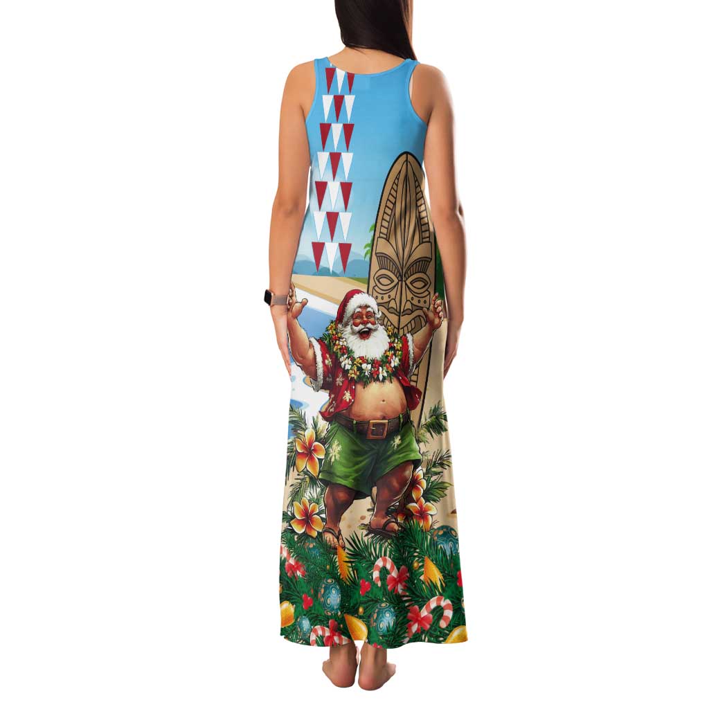 Hawaii Christmas Santa Claus Tank Maxi Dress Mele Kalikimaka Tropical Beach LT01 - Polynesian Pride