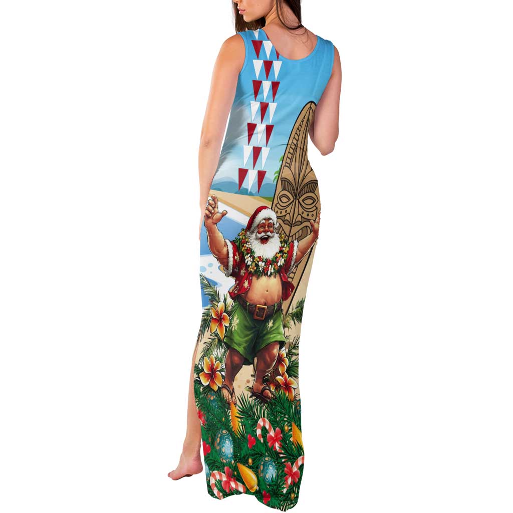 Hawaii Christmas Santa Claus Tank Maxi Dress Mele Kalikimaka Tropical Beach LT01 - Polynesian Pride