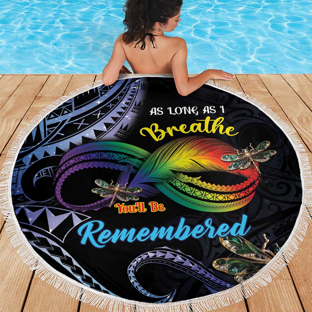 Polynesian Memorial Beach Blanket As Long As I Breathe You'll Be Remembered LT01 - Polynesian Pride