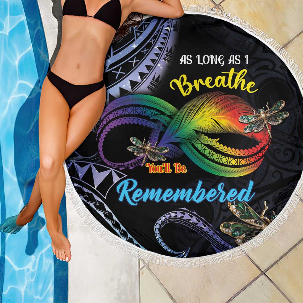 Polynesian Memorial Beach Blanket As Long As I Breathe You'll Be Remembered LT01 - Polynesian Pride