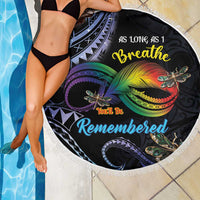 Polynesian Memorial Beach Blanket As Long As I Breathe You'll Be Remembered LT01 - Polynesian Pride