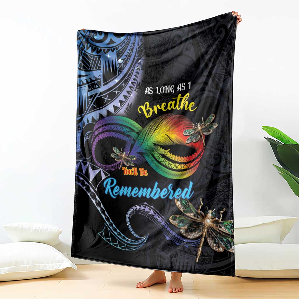 Polynesian Memorial Blanket As Long As I Breathe You'll Be Remembered LT01 - Polynesian Pride