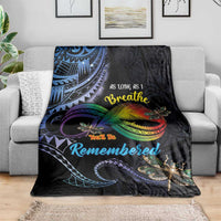 Polynesian Memorial Blanket As Long As I Breathe You'll Be Remembered LT01 - Polynesian Pride