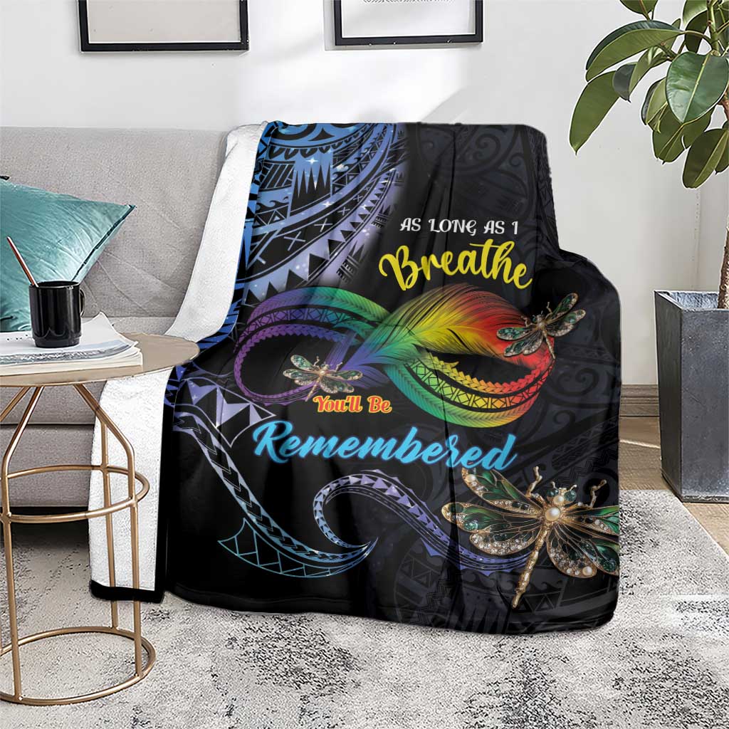 Polynesian Memorial Blanket As Long As I Breathe You'll Be Remembered LT01 - Polynesian Pride