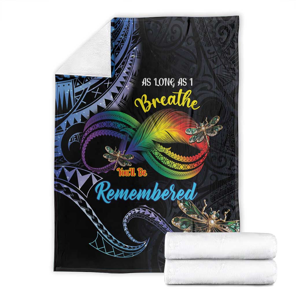 Polynesian Memorial Blanket As Long As I Breathe You'll Be Remembered LT01 - Polynesian Pride